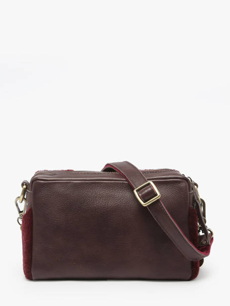 Cross Body Tas Vintage Leder Mila louise Rood vintage 23673FUC ander zicht 3